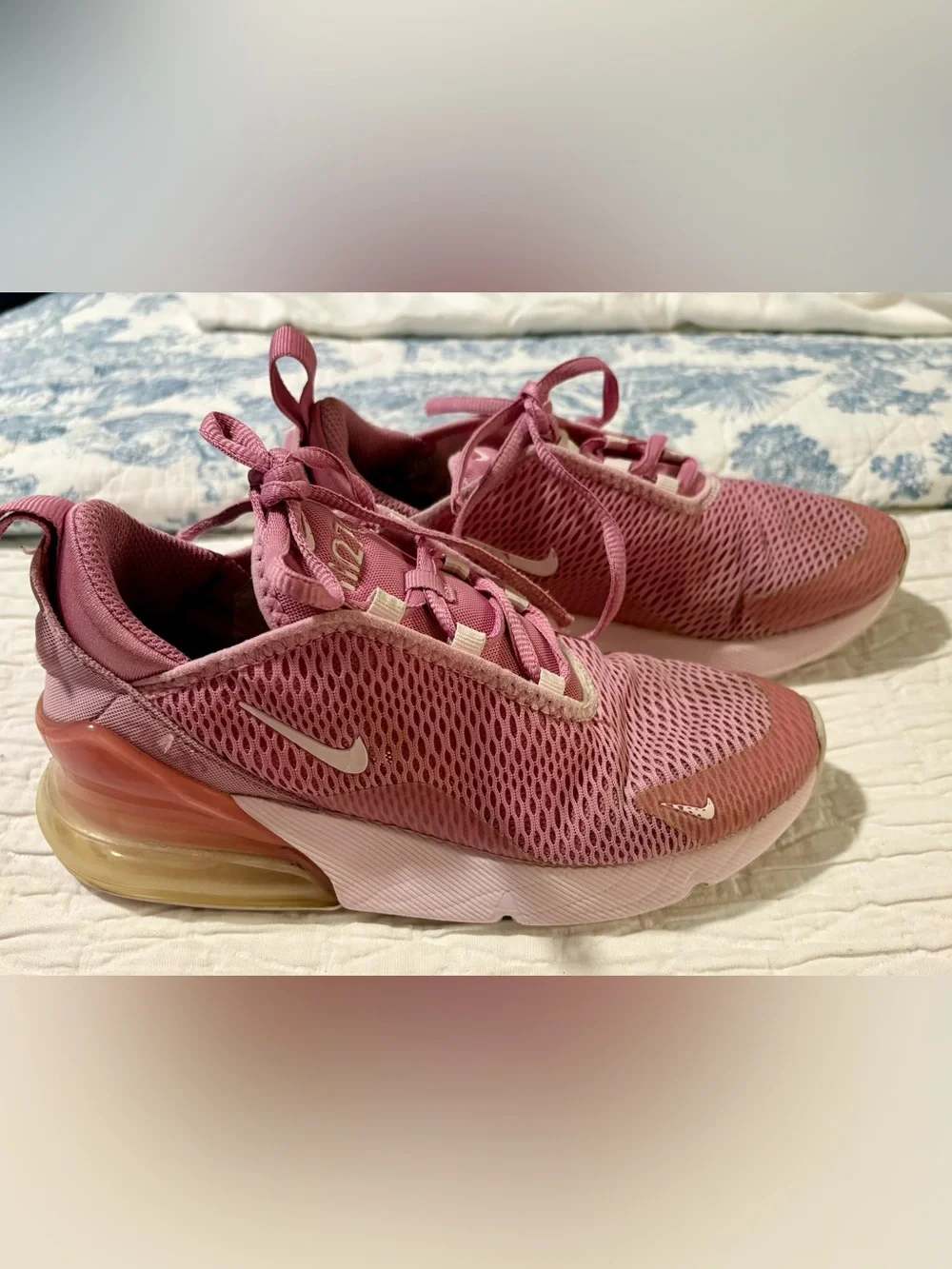Nike Girls Air Max 270 Magic Flamingo/Pink Size 2.5Y